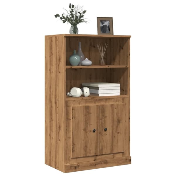 skænk 60x35,5x103,5 cm konstrueret træ egetræsfarve
