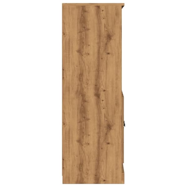 skænk 60x35,5x103,5 cm konstrueret træ egetræsfarve