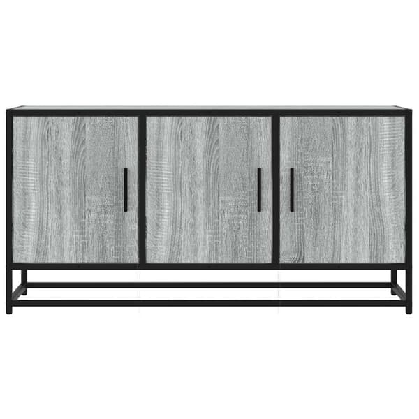 TV-taso harmaa Sonoma 100x35x50 cm tekninen puu ja metalli