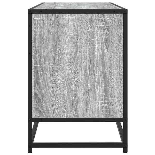 TV-taso harmaa Sonoma 100x35x50 cm tekninen puu ja metalli
