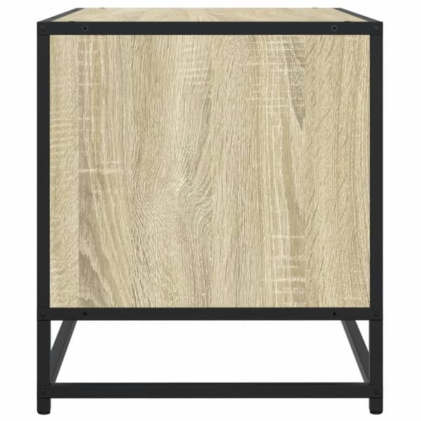 tv-bord 91x40x46 cm konstrueret træ og metal sonoma-eg