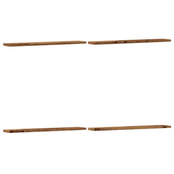 Hyllplan 4 st åldrat trä 60x10x1,5 cm konstruerat trä