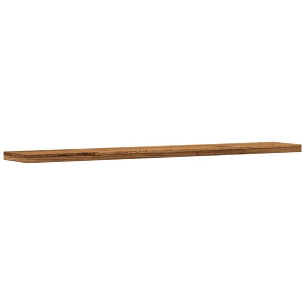 væghylder 4 stk. 60x20x1,5 cm konstrueret træ antikt trælook