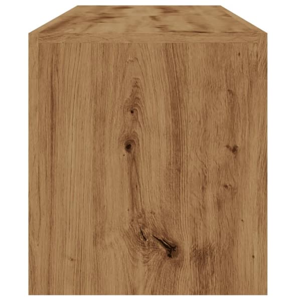 tv-bord med LED-lys 140x36,5x40 cm konstrueret træ kunsteg