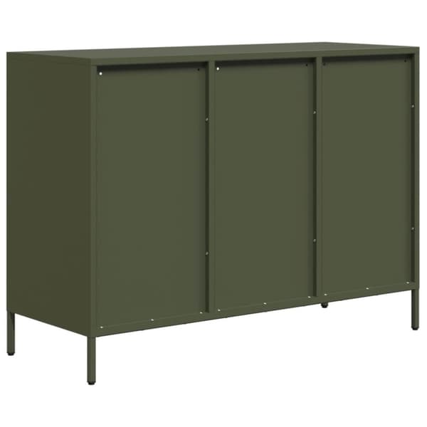 -kaappi oliivi 101,5x39x73,5 cm kylmävalssattua terästä