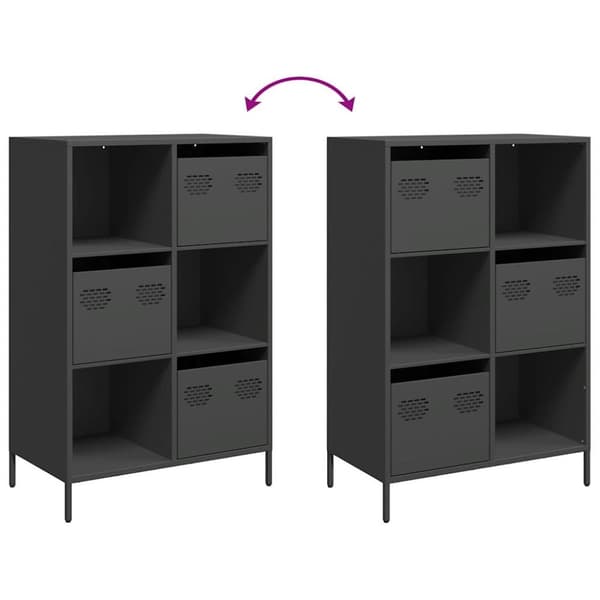 skab 68x39x103,5 cm stål sort