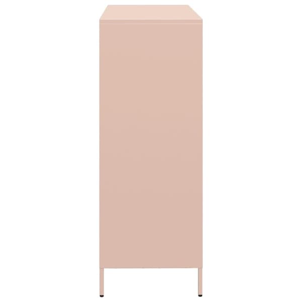 Högskåp rosa 101,5x39x103,5 cm stål
