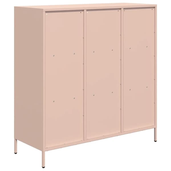 Högskåp rosa 101,5x39x103,5 cm stål