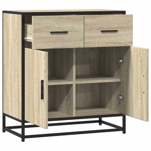 Skänk sonoma-ek 68x35x76 cm konstruerat trä