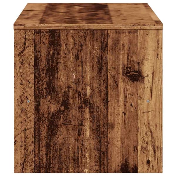 Tv-bänk åldrat trä 80x40x40 cm konstruerat trä