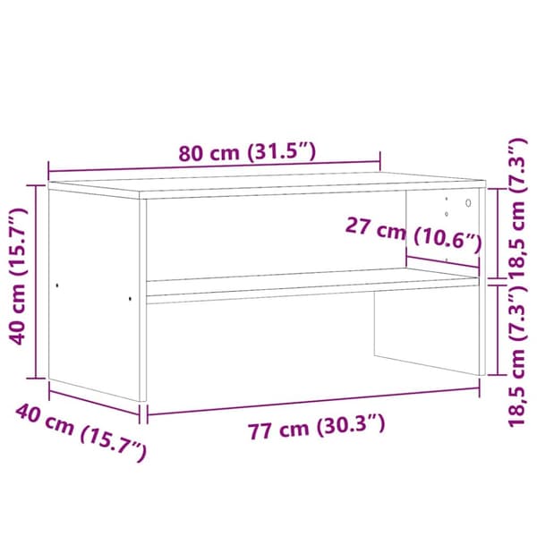 Tv-bänk åldrat trä 80x40x40 cm konstruerat trä