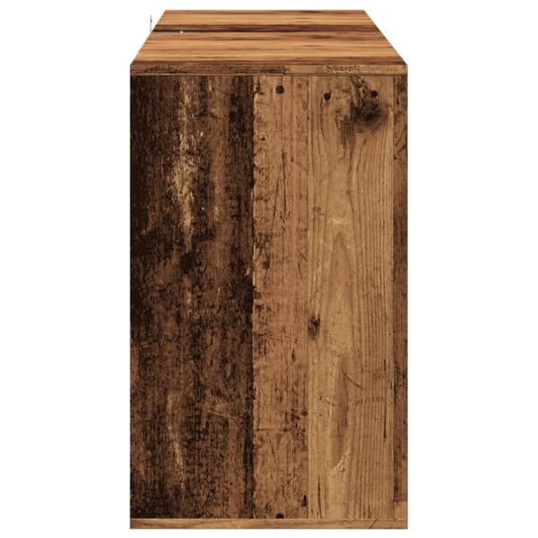 skænk 135x41x75 cm konstrueret træ antikt trælook