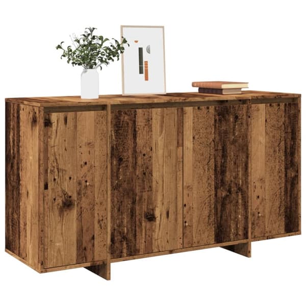 skænk 135x41x75 cm konstrueret træ antikt trælook