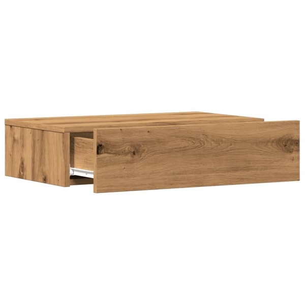 tv-borde 2 stk. med LED-lys 60x35x15,5 cm kunsteg