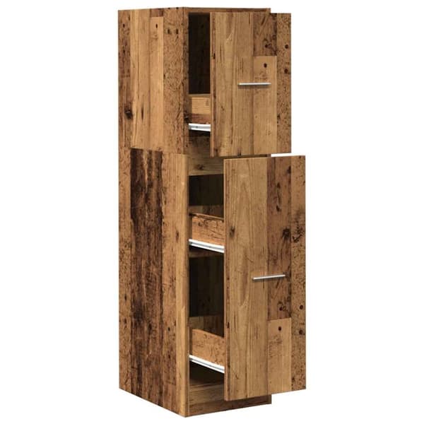 apotekerskab 30x41x118 cm konstrueret træ hvid