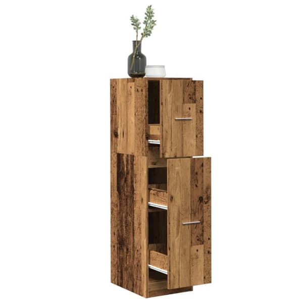 apotekerskab 30x41x118 cm konstrueret træ hvid
