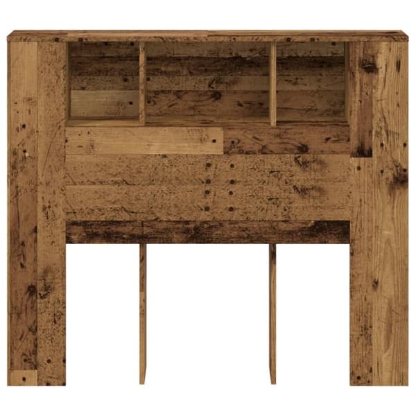 sengegavl 120x19x104,5 cm konstrueret træ antikt trælook