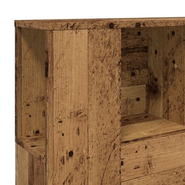 sengegavl 120x19x104,5 cm konstrueret træ antikt trælook