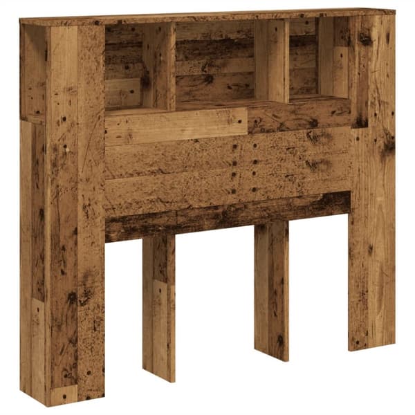 sengegavl 120x19x104,5 cm konstrueret træ antikt trælook
