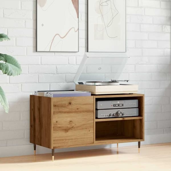 vinylskab 84,5x38x48 cm konstrueret træ kunsteg