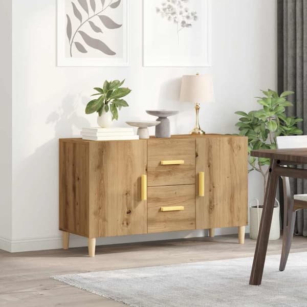 skænk 100x36x60 cm konstrueret træ kunsteg