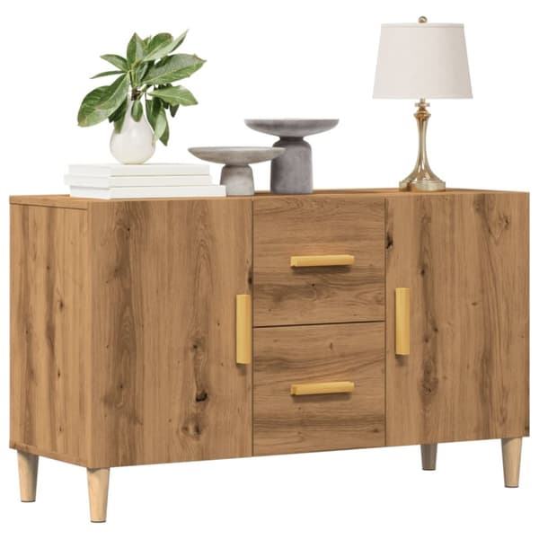 skænk 100x36x60 cm konstrueret træ kunsteg