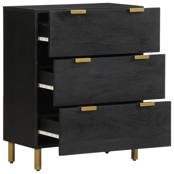 Kaapit 2 kpl Musta 60x33x75 cm