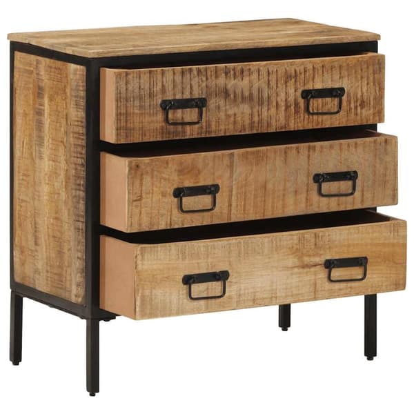 Kaapit 2 kpl 70x35x70 cm Massiivinen raaka mangopuu