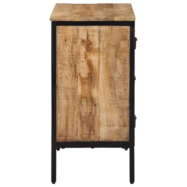 Kaapit 2 kpl 70x35x70 cm Massiivinen raaka mangopuu