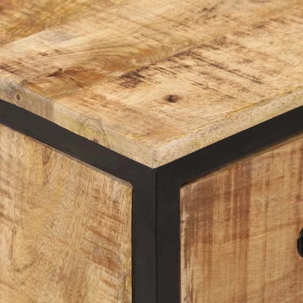 Kaapit 2 kpl 70x35x70 cm Massiivinen raaka mangopuu