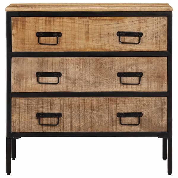 Kaapit 2 kpl 70x35x70 cm Massiivinen raaka mangopuu