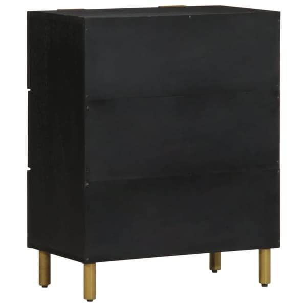 skab 60x33x75 cm konstrueret træ sort
