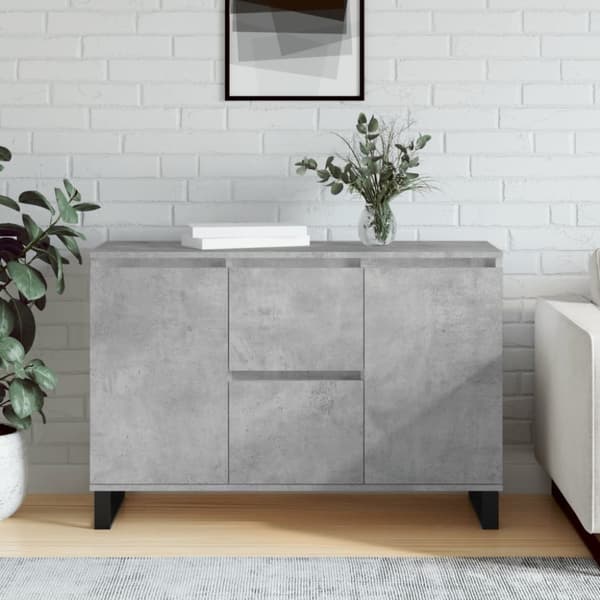 skænk 104x35x70 cm konstrueret træ betongrå
