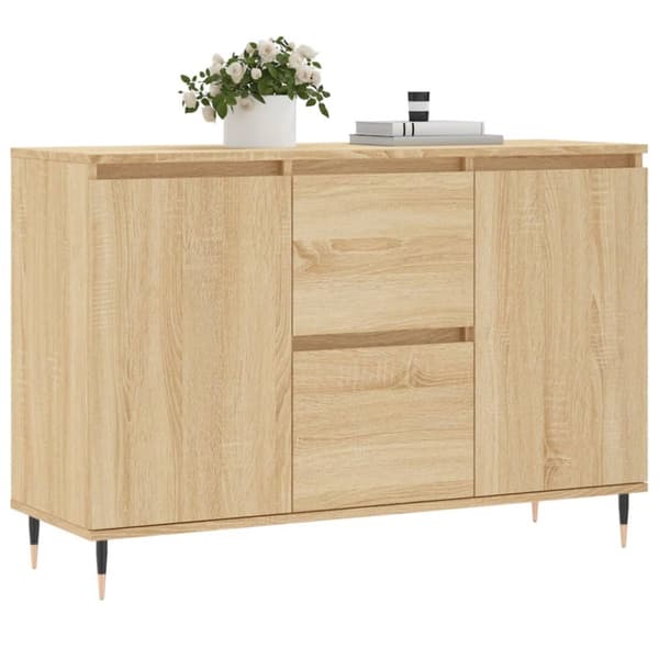 skænk 104x35x70 cm konstrueret træ sonoma-eg