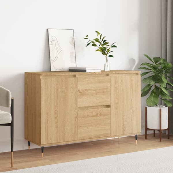 skænk 104x35x70 cm konstrueret træ sonoma-eg