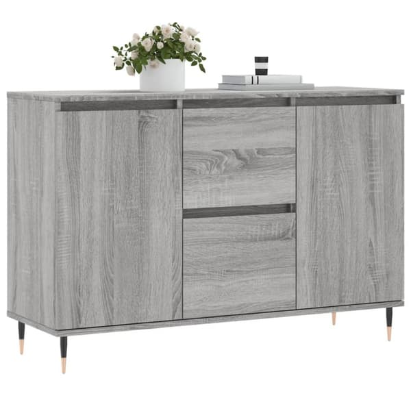 skænk 104x35x70 cm konstrueret træ grå sonoma-eg