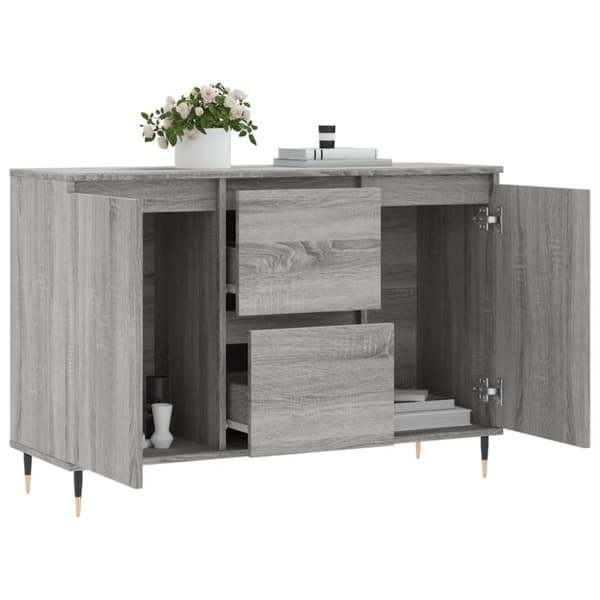 skænk 104x35x70 cm konstrueret træ grå sonoma-eg
