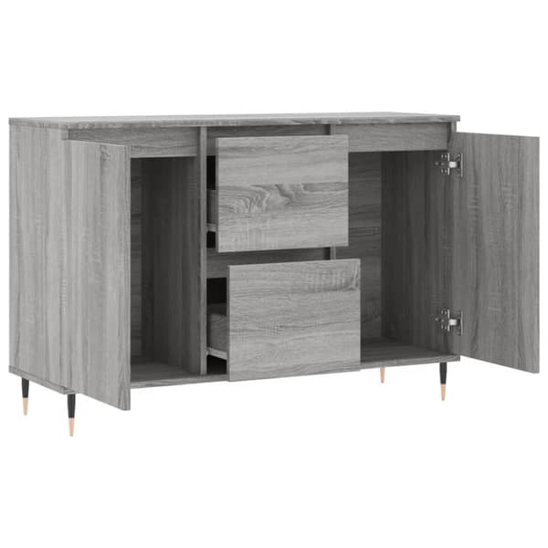 skænk 104x35x70 cm konstrueret træ grå sonoma-eg