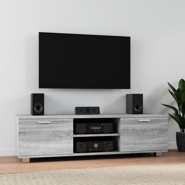 Tv-bänk grå sonoma 140x40,5x35 cm konstruerat trä