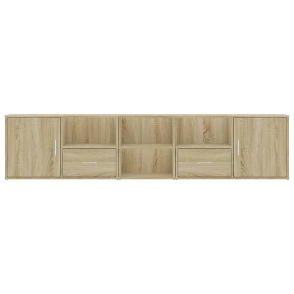 hjørneskab 200x40x45 cm konstrueret træ sonoma-eg