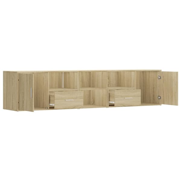 hjørneskab 200x40x45 cm konstrueret træ sonoma-eg