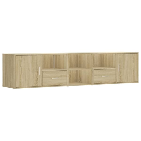 hjørneskab 200x40x45 cm konstrueret træ sonoma-eg