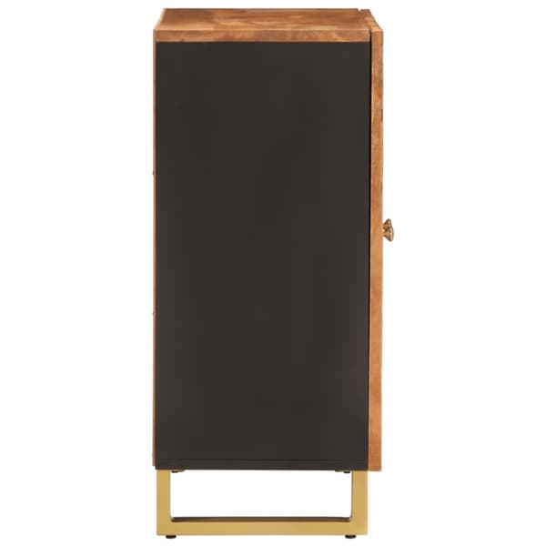 skænk 60x33,5x75 cm massivt mangotræ brun og sort