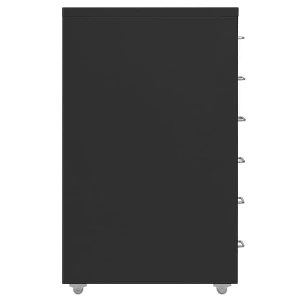 mobilt arkivskab 28x41x69 cm metal sort