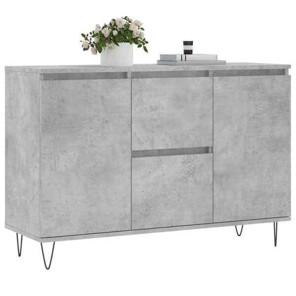 skænk 104x35x70 cm konstrueret træ betongrå