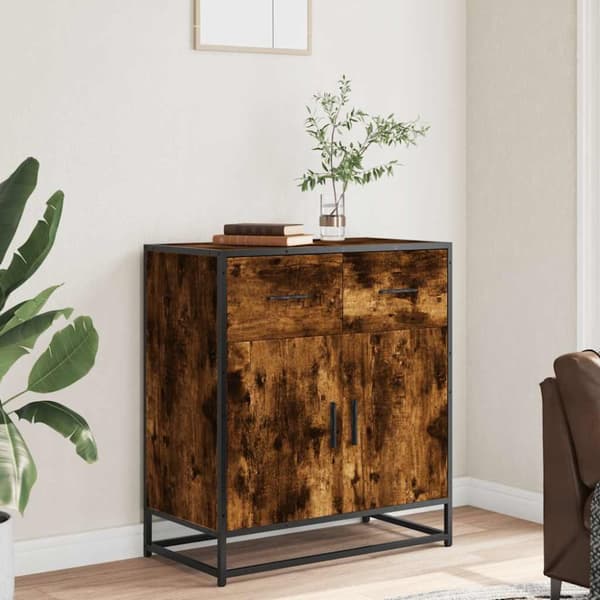Kaappi Savustettu tammi 68x35x76 cm Puu Materiaali