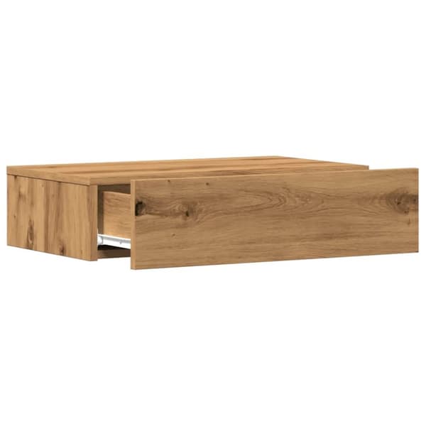 Tv-bänk med LED-belysning artisan ek 60x35x15,5 cm