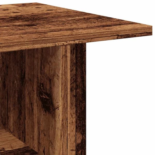 tv-skab med hjul 80x40x45 cm konstrueret træ antikt trælook