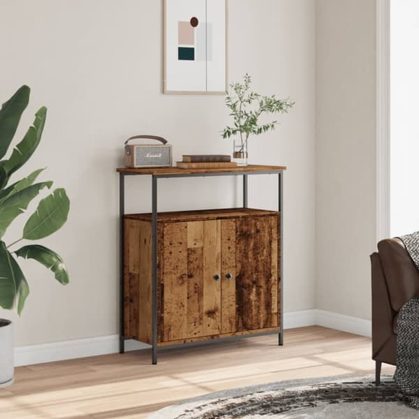 skab 70x30x80 cm konstrueret træ antikt trælook