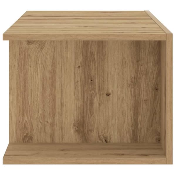 TV-bänk med LED-lampor artisan ek 90x39x30 cm konstruerat trä